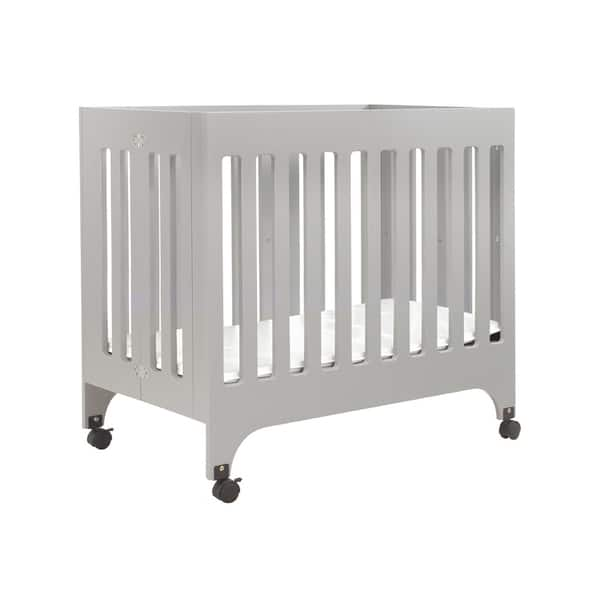 Shop Babyletto Grayson Grey Mini Crib With Pad Overstock 7191518