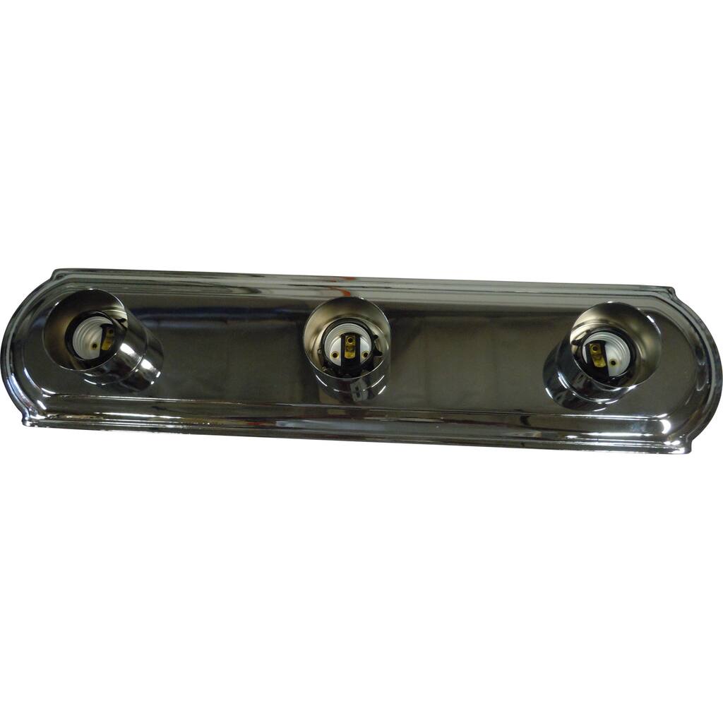 Three Light Polished Chrome Racetrack