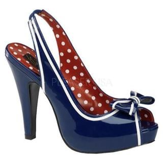 Women's Pin Up Bettie 05 Navy Blue Patent Leather