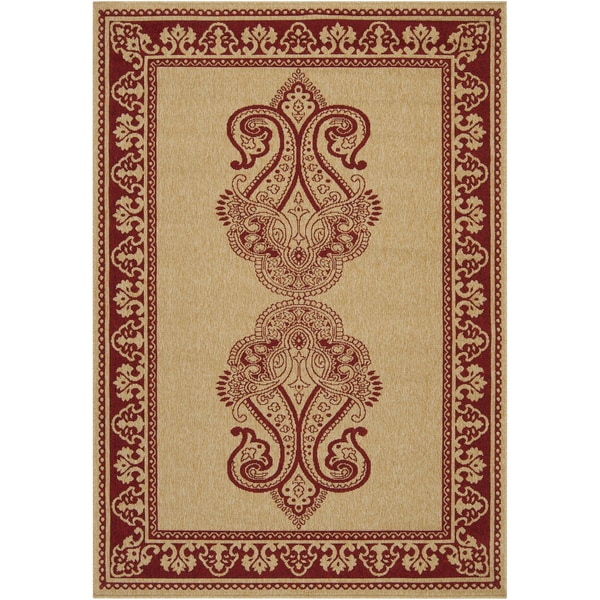 Minatar Maroon Rug (7'6 x 10'9) Surya 7x9   10x14 Rugs