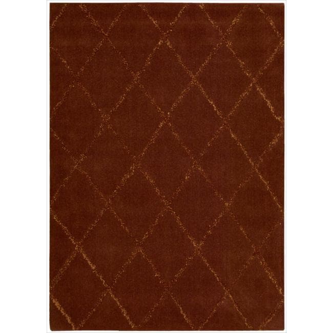 Casual Nourison Joseph Abboud Hand tufted Monterey Red Rug (79 X 99)