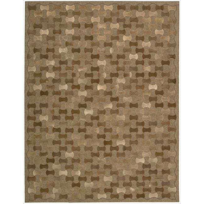 Nourison Joseph Abboud Hand woven Chicago Brown Geometric Rug (8 X 11)