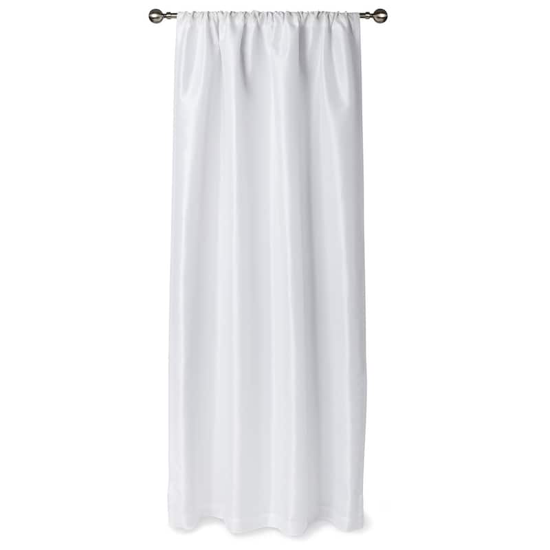 The Gray Barn Dogwood White Faux Silk 84-inch Curtain Panel