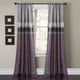 preview thumbnail 2 of 105, Silver Orchid Page Two-tone Faux Silk Single Curtain Panel 84"L x 42"W - Purple/Gray