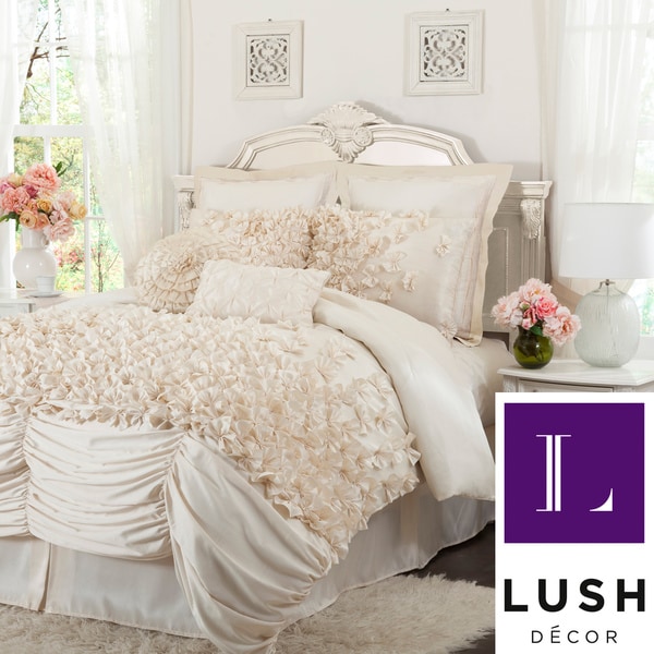 L'Amour Eternel Lucia 4 piece Contemporary Comforter Set Lush Decor Comforter Sets