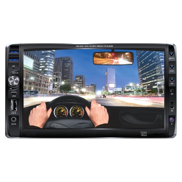 Supersonic SC-732 Car DVD Player - 7" Touchscreen LCD - 16:9 - Double