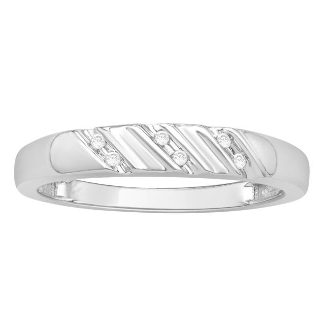 Sterling Silver Womens Diamond Accent Wedding Band (H I, I3 