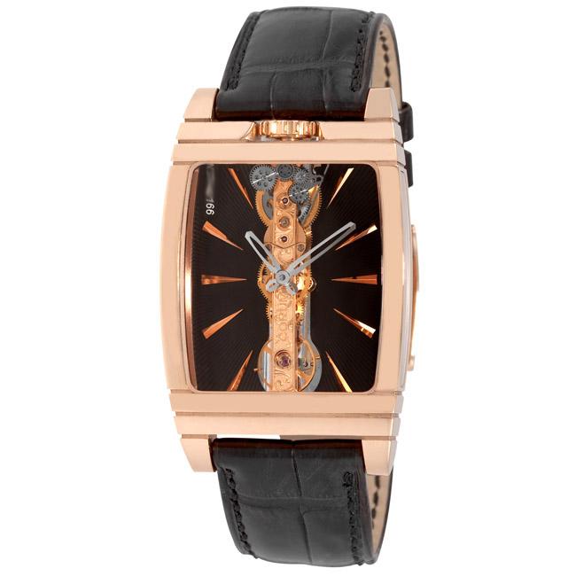 Corum Mens Golden Bridge Rose Gold Black Dial Watch