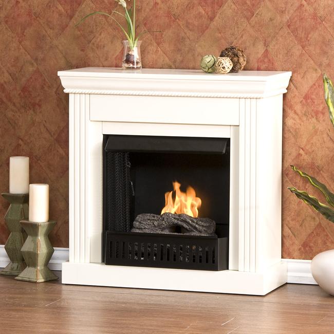 Tillman Ivory Petite Gel Fireplace