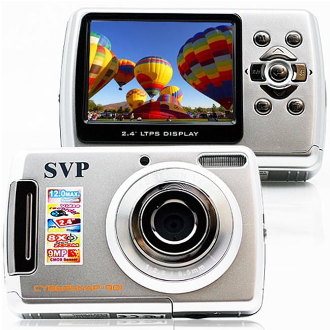 SVP Cybersnap 901 9MP 2.4 inch LCD Silver Digital Camera/ Video