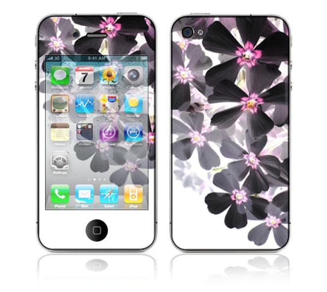 Asian Flower Paint Apple iPhone 4 Vinyl Skin 