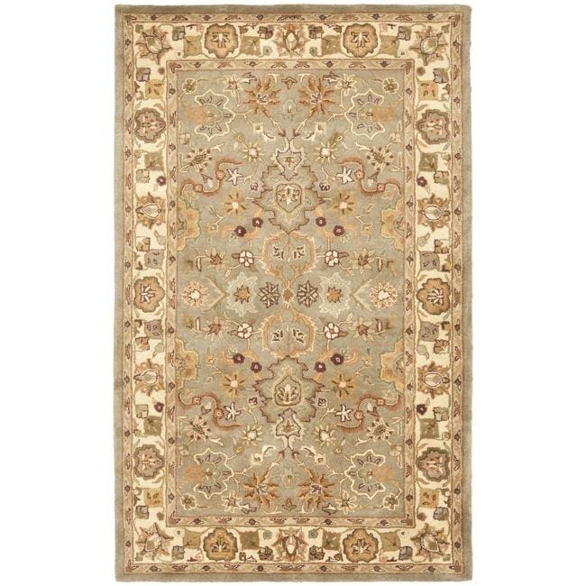 Handmade Heritage Oushak Light Green/beige Wool Rug (3 X 5)