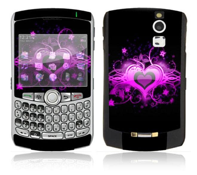 Glowing Love Heart BlackBerry Curve 8330 Decal Skin  