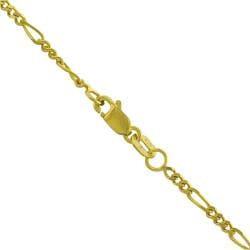 14k Yellow Gold 16 inch Figaro Necklace Gold Necklaces