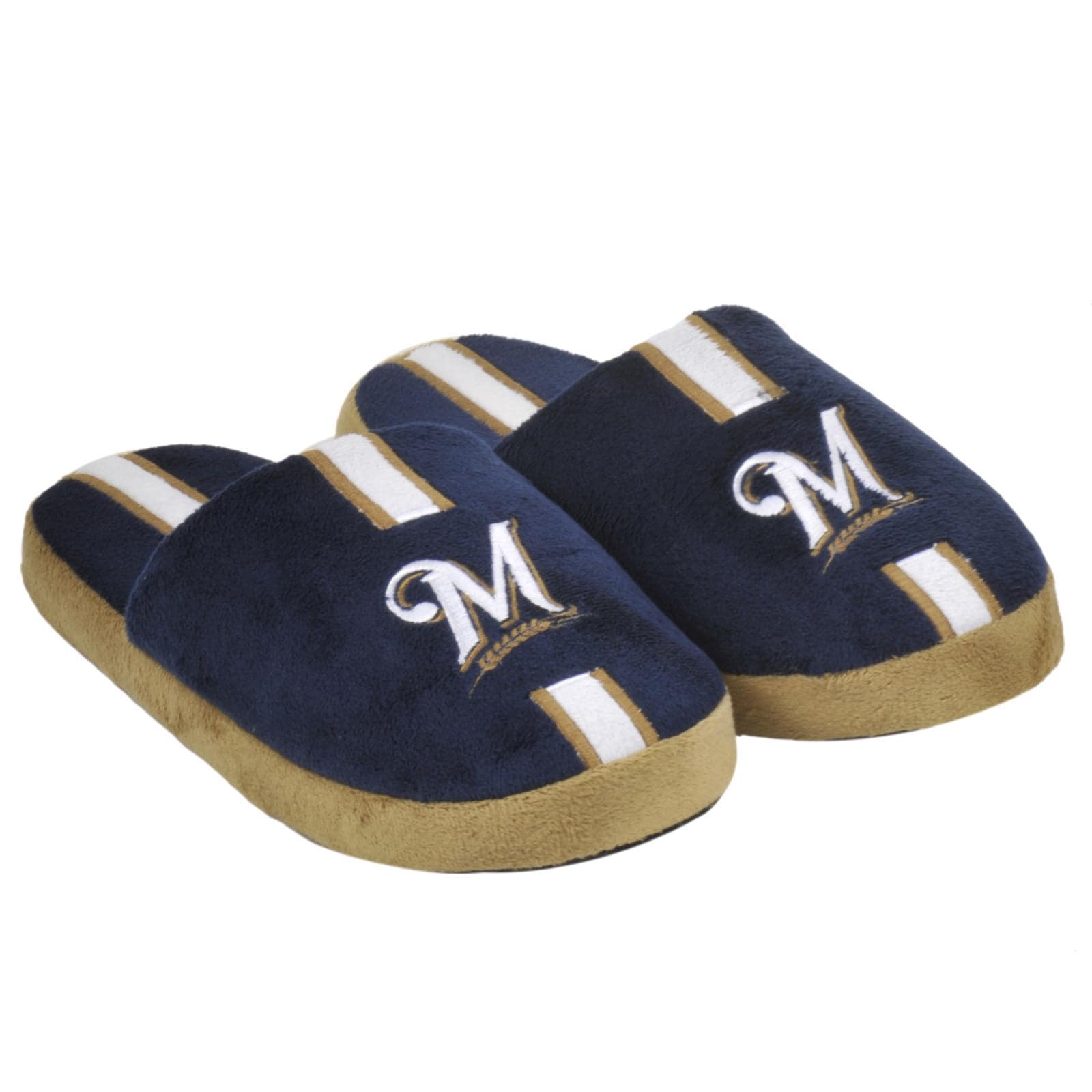 Milwaukee Brewers Striped Slide Slippers