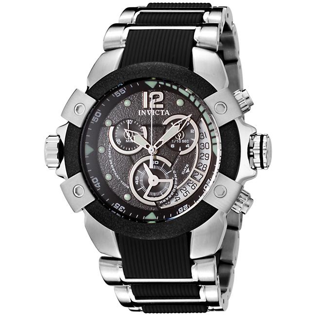 Invicta Mens Specialty Stainless Steel and Rubber Chronograph Watch