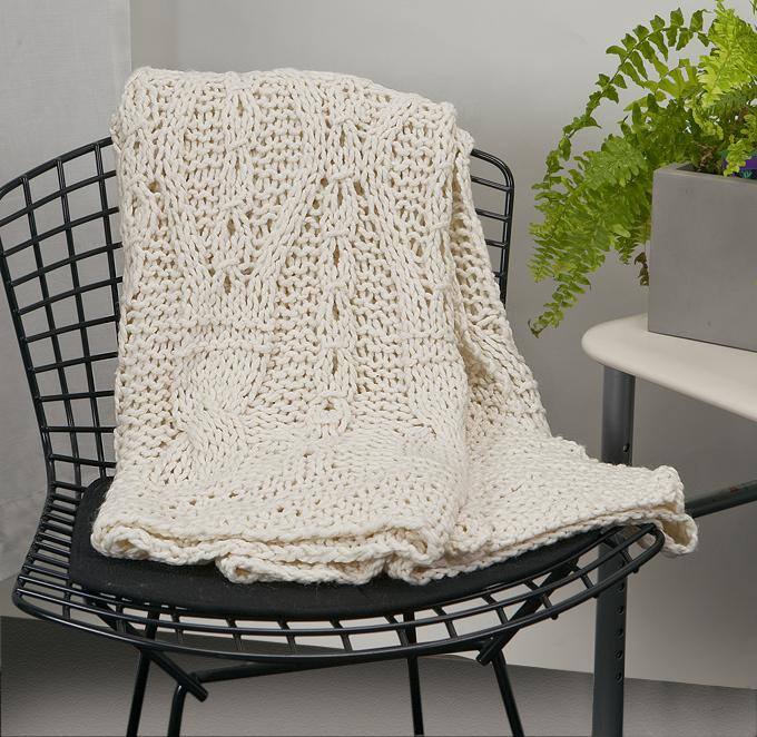 Cable Handknit Throw