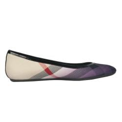 Burberry Womens Canvas Check Ballet Flats