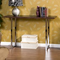 preview thumbnail 3 of 1, Maywood Espresso and Chrome Sofa Table