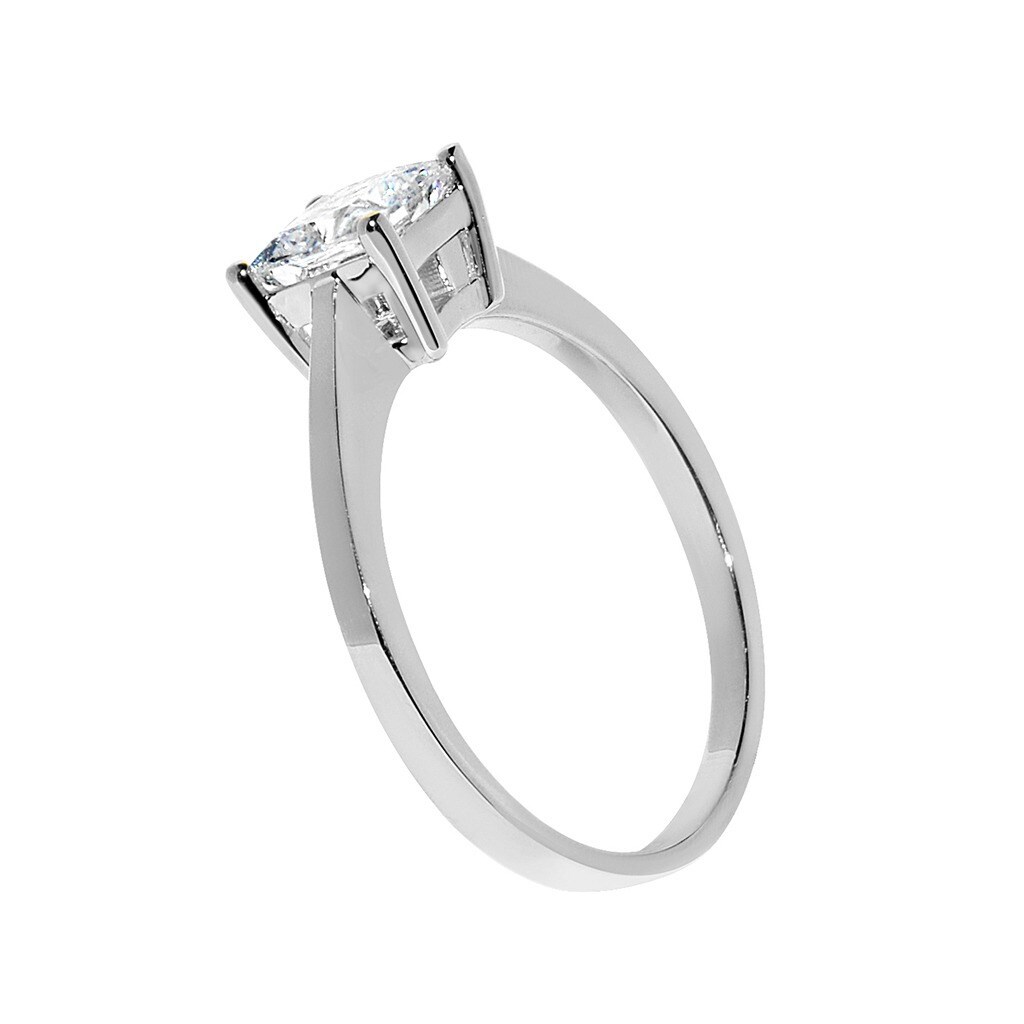 Cloud Kingdom Nueva Calidad White Gold Princess Ring Cubic Cloud Kingdom Nueva Calidad White Gold Princess Ring Cubic