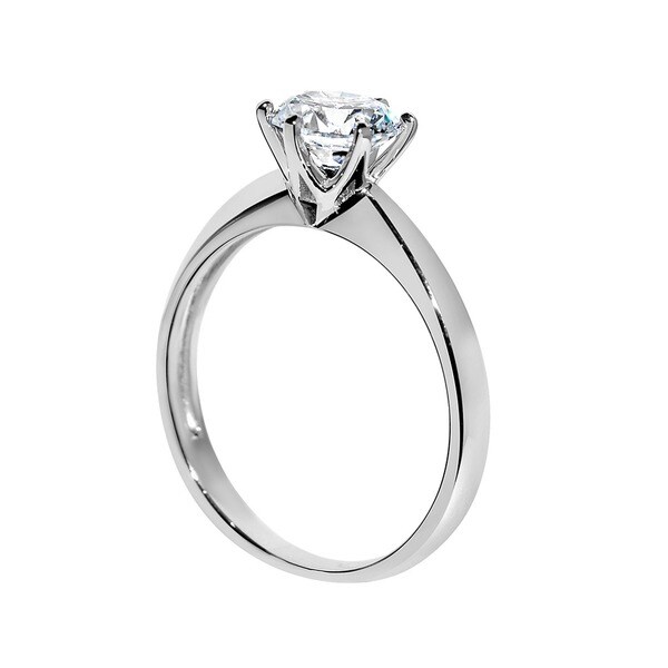 1 carat cubic zirconia solitaire ring