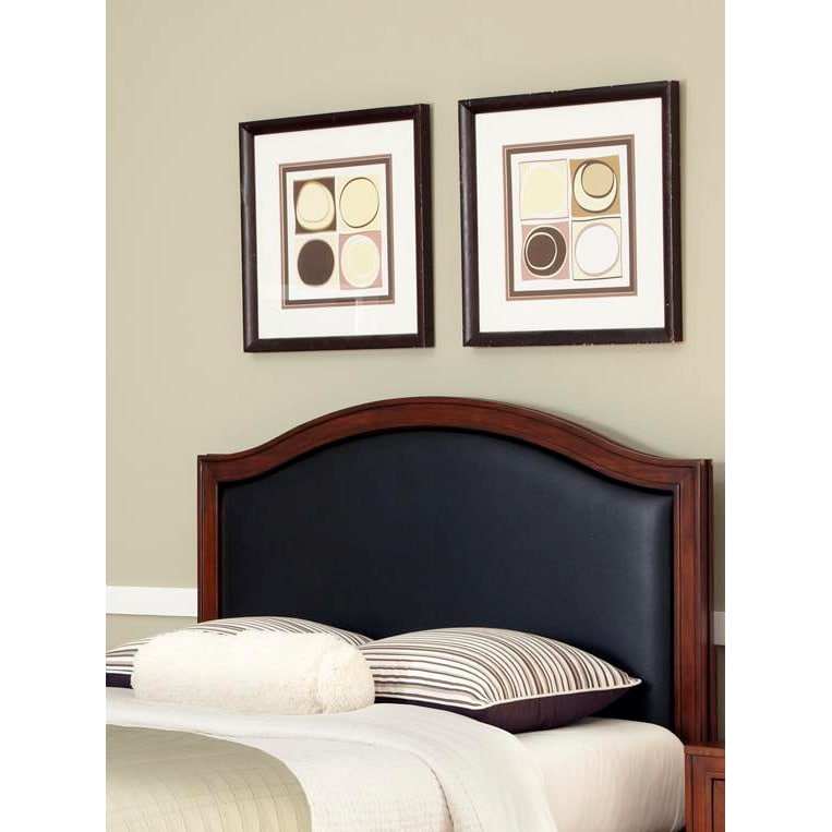 Duet King/ California King Black Leather Inset Headboard