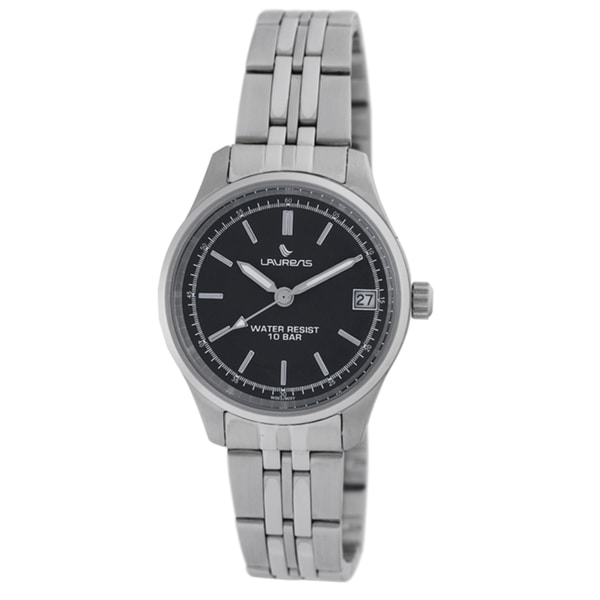 Laurens Italian Design Women's Stainless Steel Black Dial Watch Laurens Women's More Brands Watches