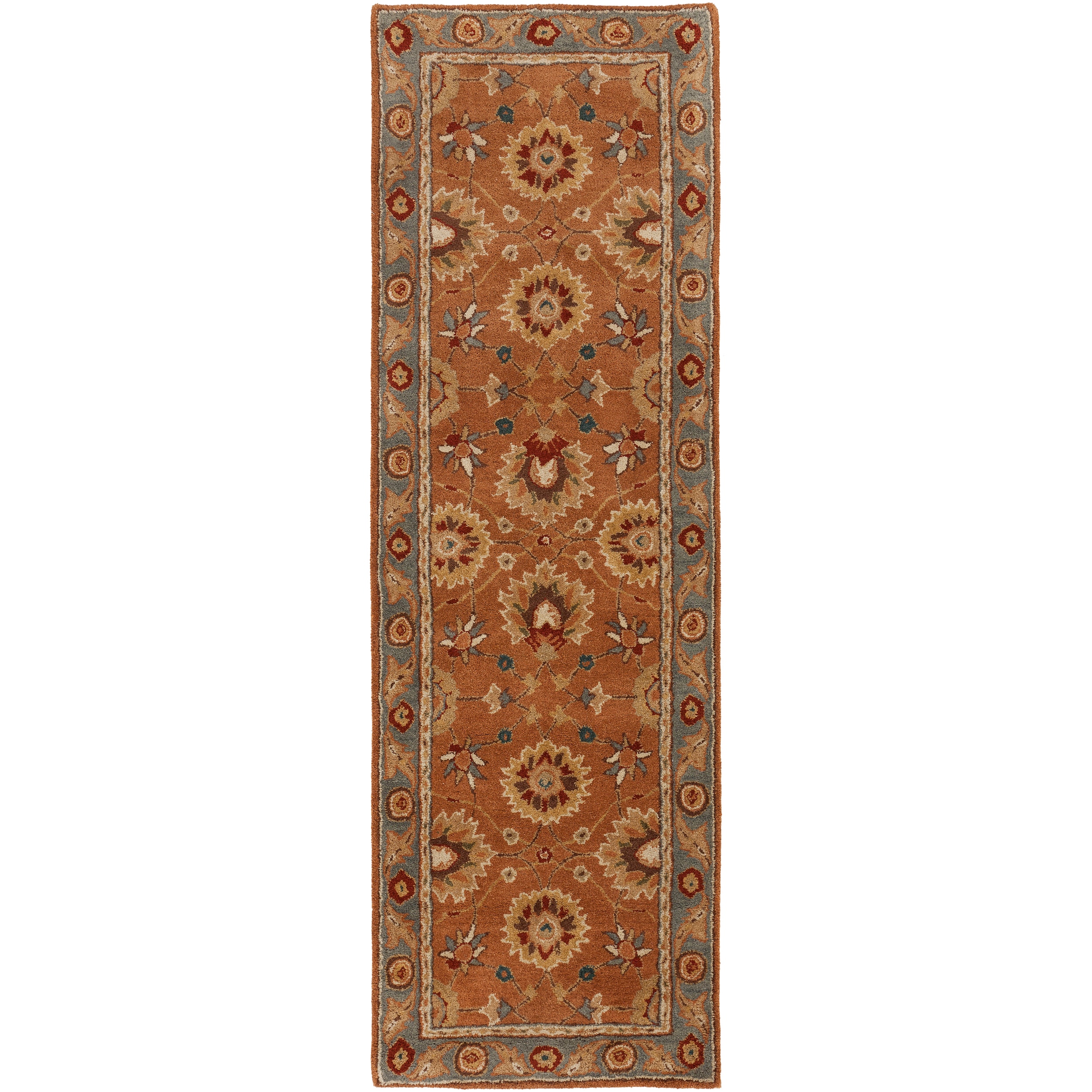 Hand tufted Traverse Dark New Zealand Wool Rug (26 X 8)