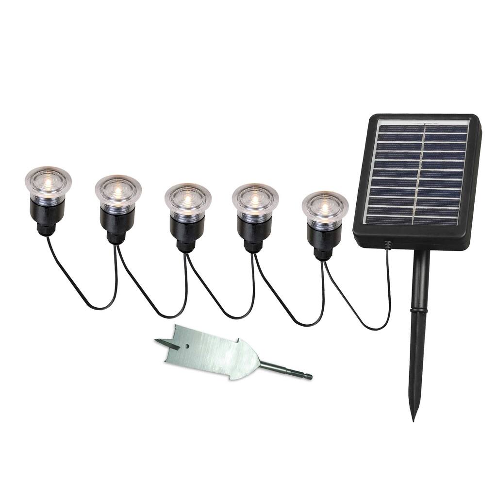 Nova Solar Deck, Dock and Path Light 5-light String with Remote Panel