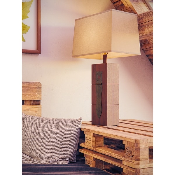 Jarvis 30-inch Wood Grain Table Lamp