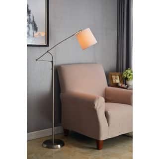 slide 1 of 1, Carson Carrington Tromso Brushed Steel Floor Lamp