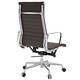 Shop Brown Genuine Leather Ribbed High Back Office Chair - Free