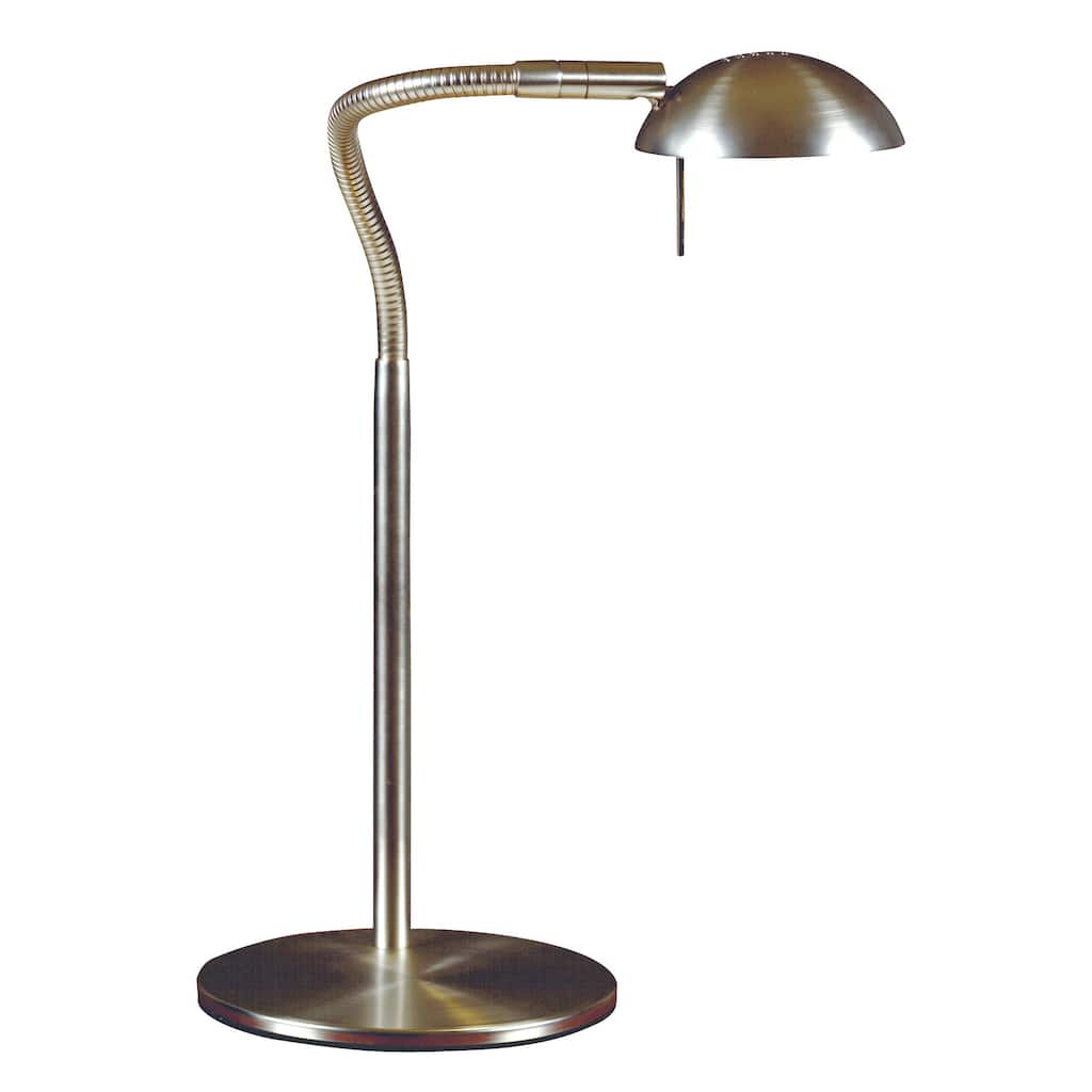 Teton 1-light Brushed Steel Desk Lamp - Light