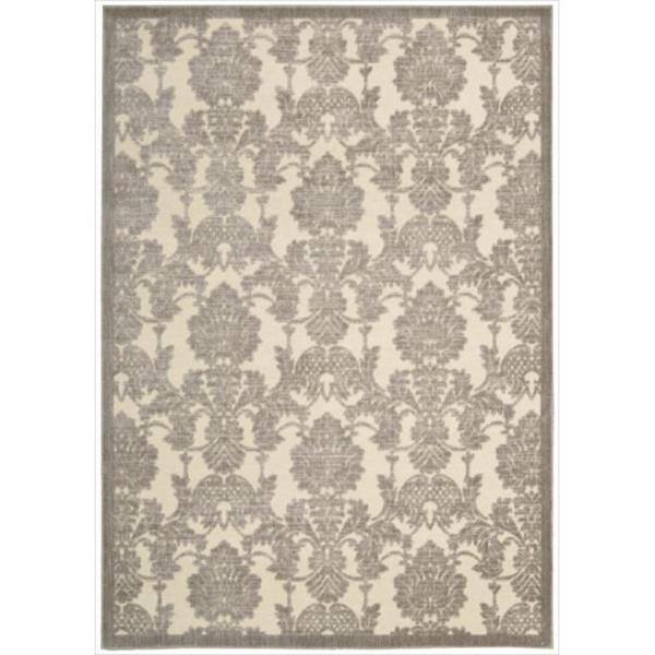 Nourison Graphic Illusions Traditional Vintage Hi Low Damask Area Rug