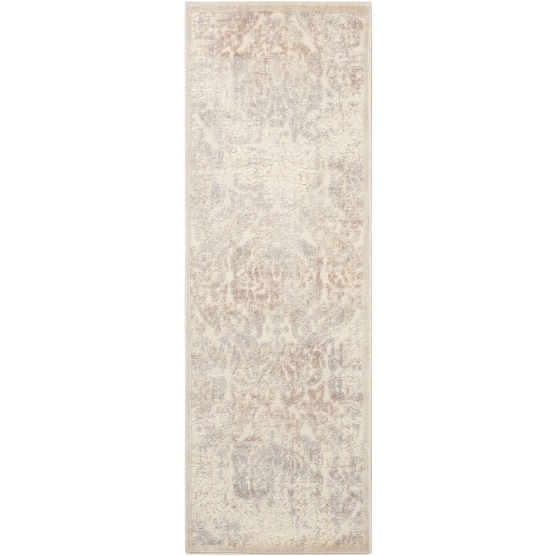 Nourison Graphic Illusions Vintage Distressed Area Rug - 2' 3" x 8' - Ivory - Runner