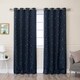 preview thumbnail 5 of 33, Aurora Home Star Struck 84"L Thermal Insulated Blackout Curtain Pair - 52 x 84