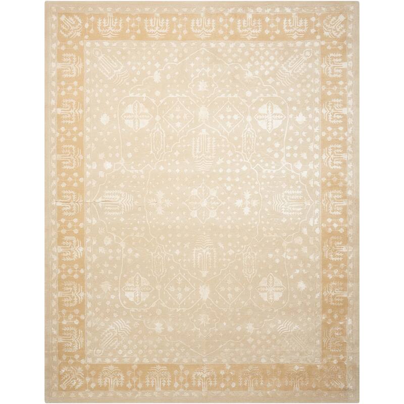 Nourison Symphony Hand-tufted Area Rug - 7'6" x 9'6" - Yellow - Runner/Rectangle