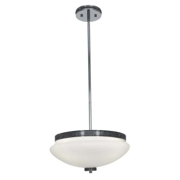 Access 'Onyx' 3-light Chrome Bowl Pendant