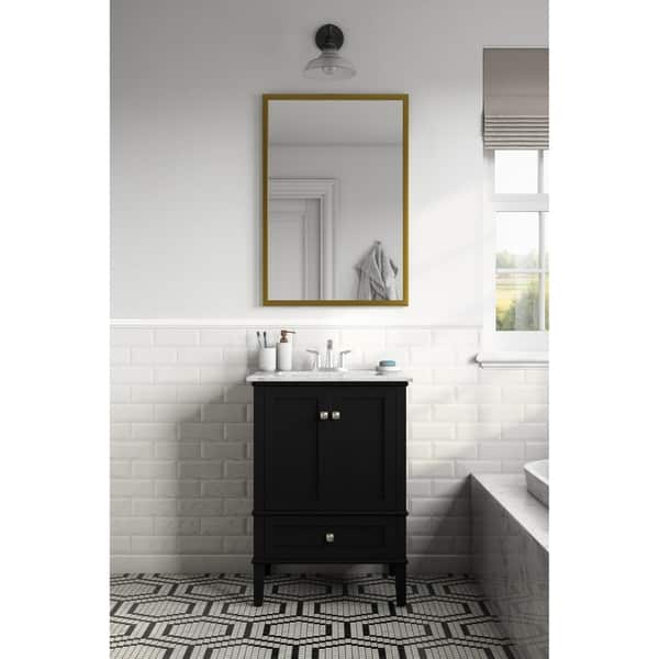 Wyndenhall Windham 24 Inch Contemporary Bath Vanity In Black 24 Inch Contemporary Bath Vanity