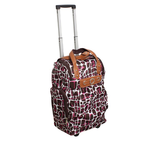 Shop Runway Lady's Lightweight Brown Carryon Rolling Luggage Bag