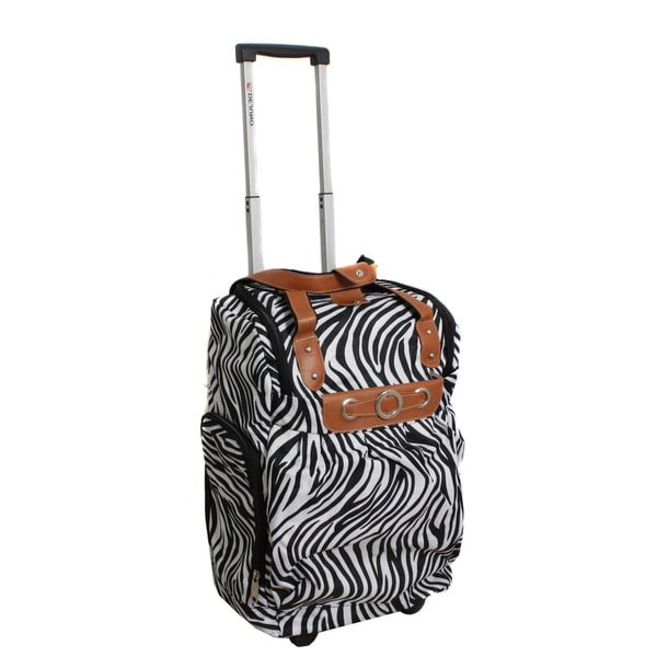 zebra pattern luggage