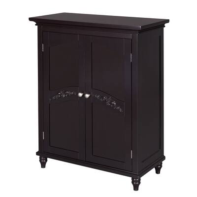 Yvette Dark-Espresso Two-Door Floor Cabinet by Teamson Home