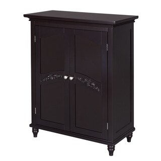Yvette Dark-Espresso Two-Door Floor Cabinet by Teamson Home