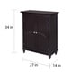preview thumbnail 6 of 4, Yvette Dark-Espresso Two-Door Floor Cabinet by Teamson Home