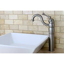 Satin-Nickel Brass Faucet and Vitreous-China Sink