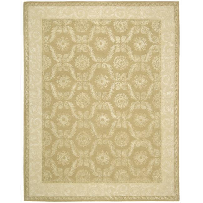 Nourison Hand tufted Symphony Bordered Gold Rug (8 X 11)