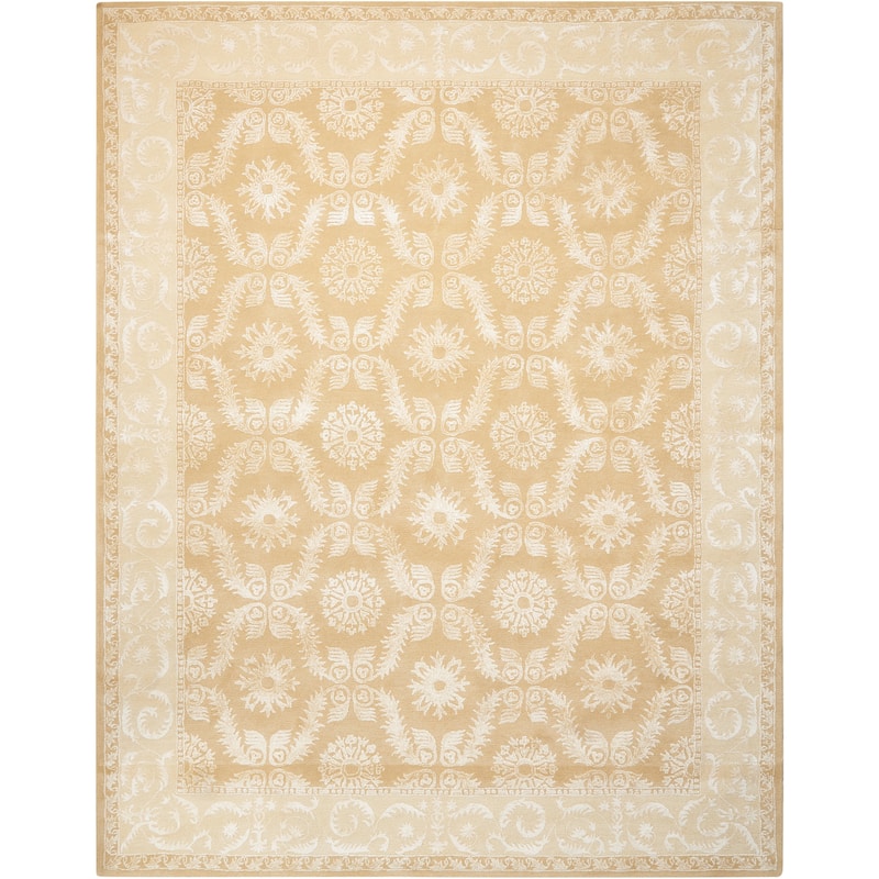 Nourison Symphony Hand-tufted Area Rug - 7'6" x 9'6" - Yellow - Rectangle