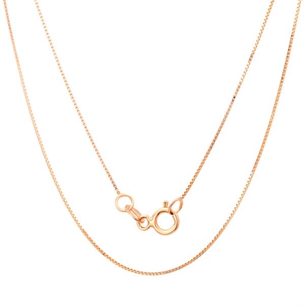 rose 24” classic box chain 100% solidアクセサリー - ネックレス