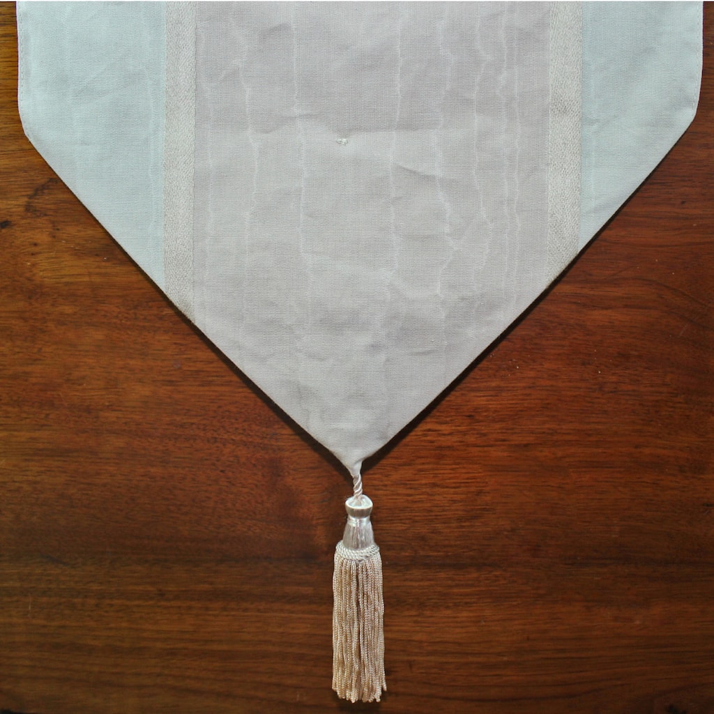 Satin Stripe Sage 73x13.5-inch Table Runner