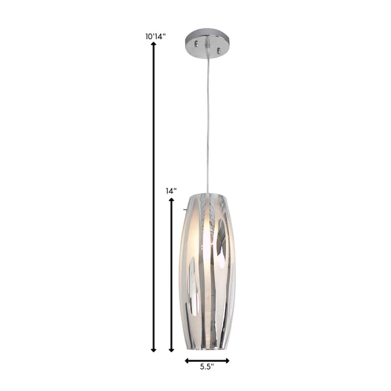 Varaluz Chroman Empire One-Light 100-Watt Chrome Pendant